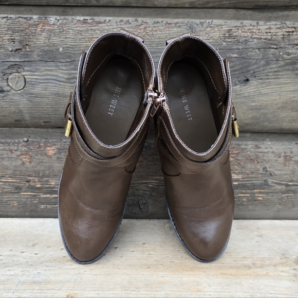 Nine West Dont Do It, Boho-chic, Vegan Leather, Block Heel, Comfort Bootie 8M - Picture 5 of 15